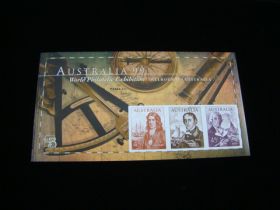 Australia Scott #1728d Imperf Sheet Of 3 Mint Never Hinged Early Navigators