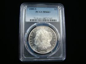 1880-S Morgan Silver Dollar PCGS Graded MS64+ #48737197