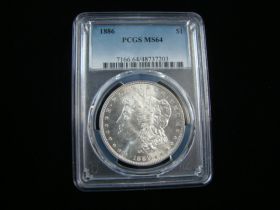 1886 Morgan Silver Dollar PCGS Graded MS64 #48737203