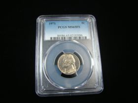 1971 Jefferson Nickel PCGS Graded MS65FS #42193996