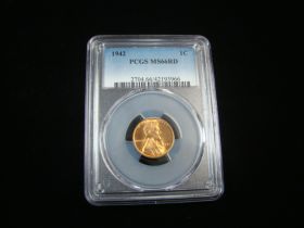 1942 Lincoln Cent PCGS Graded MS66RD #42193966