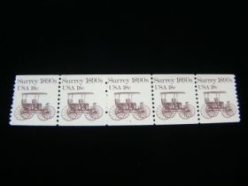 U.S. Scott #1907 Plate # Coil Strip Of 5 Plate #3 Mint Never Hinged