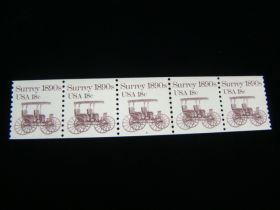 U.S. Scott #1907 Plate # Coil Strip Of 5 Plate #4 Mint Never Hinged