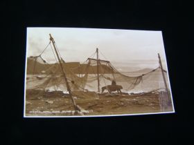 Ireland 1920's Keel Achill Island Salmon Nets Real Photo Postcard By Judges