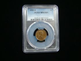 1935-S Lincoln Cent PCGS Graded MS63BN #48737227