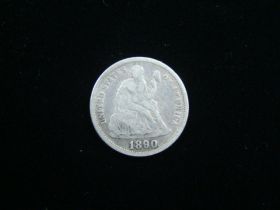 1890 Liberty Seated Silver Dime VF 71113