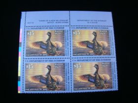 U.S. Scott #RW67 Plate # Block Of 4 Mint Never Hinged Mottled Duck