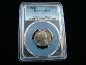 1971-D Jefferson Nickel PCGS Graded MS65FS #46246306