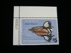 U.S. Scott #RW45 Plate # Single Mint Never Hinged Hooded Merganser Drake