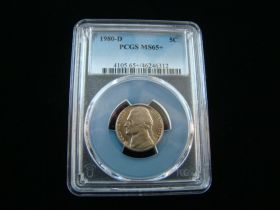 1980-D Jefferson Nickel PCGS Graded MS65+ #46246312