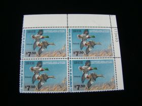 U.S. Scott #RW47 Plate # Block Of 4 Mint Never Hinged Mallards