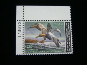 U.S. Scott #RW49 Plate # Single Mint Never Hinged Canvasbacks