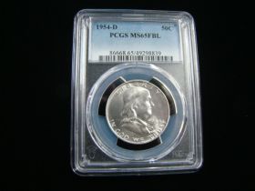 1954-D Franklin Silver Half Dollar PCGS Graded MS65FBL #49298839