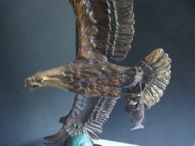 Fish DeJour Exceptional Signed Carl Wagner Eagle Bronze Limited Edition 5/35