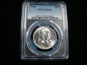 1956 Franklin Silver Half Dollar PCGS Graded MS65 #49298848