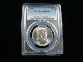 1957 Franklin Silver Half Dollar PCGS Graded MS65FBL #49298849