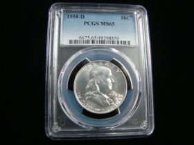 1958-D Franklin Silver Half Dollar PCGS Graded MS65 #49298850