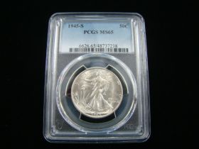 1945-S Walking Liberty Silver Half Dollar PCGS Graded MS65 #48737238