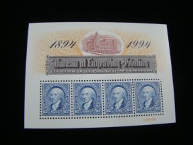 U.S. Scott #2875 Pane Of 4 Mint Never Hinged Bureau Of Engraving & Printing