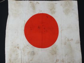 WW2 Japanese Silk Battle flag Yosegaki Hinomaru