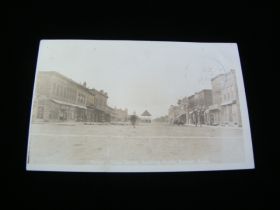 1911 Russell Kansas Main Street Looking South Real Photo Postcard