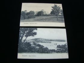 1907-08 Straits Settlements Singapore Postcards Keppel Harbor & Government House