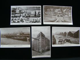 1910-20 Group Of 5 Guinness Brewery Dublin Ireland Real Photo Postcards