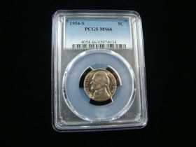 1954-S Jefferson Nickel PCGS Graded MS66 #45974034