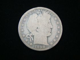1898-O Barber Silver Half Dollar Good 10923