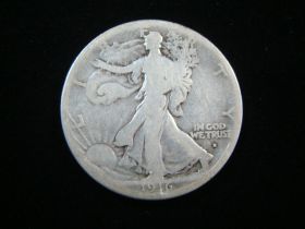 1916-S Walking Liberty Silver Half Dollar Good+ 60923