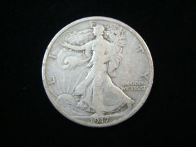 1917 Walking Liberty Silver Half Dollar VG 80923