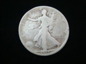 1917-D Obverse Walking Liberty Silver Half Dollar Good 100923