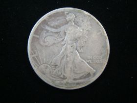 1917-S Reverse Walking Liberty Silver Half Dollar Good 140923