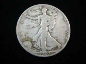 1920-S Walking Liberty Silver Half Dollar VG 120924