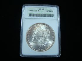 1884-CC Morgan Silver Dollar Anacs Graded MS62 #1323986