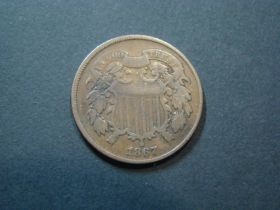 1867 Two Cents Fine 91127