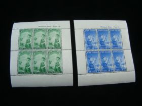 New Zealand Scott #B54-B55 Set Sheets Of 6 Mint Never Hinged