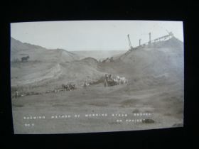 1909 Belle Fourche South Dakota Working Steam Shovel Real Photo Postcard