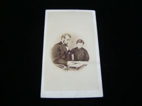 1860's Early Original CDV Photo Abraham Lincoln And Son Thaddeus