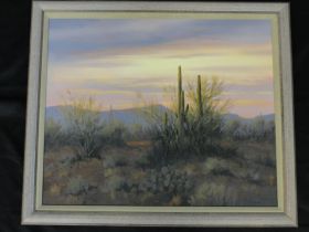 David Flitner 1995 20 X 24 Original Oil On Canvas "Desertscape" Signed & Framed