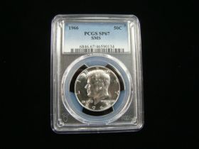 1966 Kennedy Silver Half Dollar PCGS Graded SP67 SMS #46590134