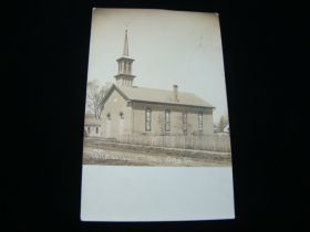 1908 Clay City Illinois Christian Church Real Photo Postcard
