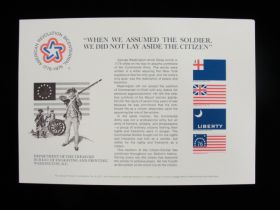 BEP Souvenir Card #B-37 1976 1968 Historic Flags 6¢ stamps