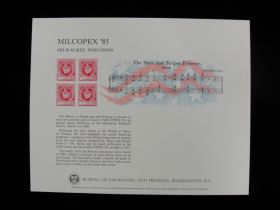 BEP Souvenir Card #B-76 1985 1940 2¢ John Phillip Sousa stamp