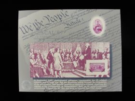 BEP Souvenir Card #B-110 1987 1937 3¢ Constitution stamp