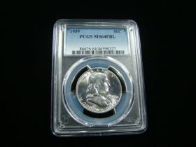 1959 Franklin Silver Half Dollar PCGS Graded MS64FBL #46590327