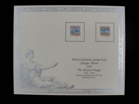BEP Souvenir Card #B-156 1992 1869 15¢ Columbus stamp