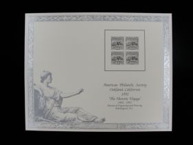 BEP Souvenir Card #B-161 1992 1869 15¢ Columbus stamp