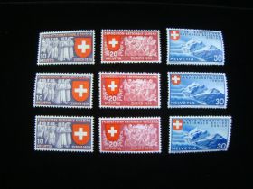 Switzerland Scott #247-255 Set Mint Never Hinged