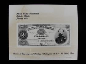 BEP Souvenir Card #B-251 2001 face 1890 $2 TN